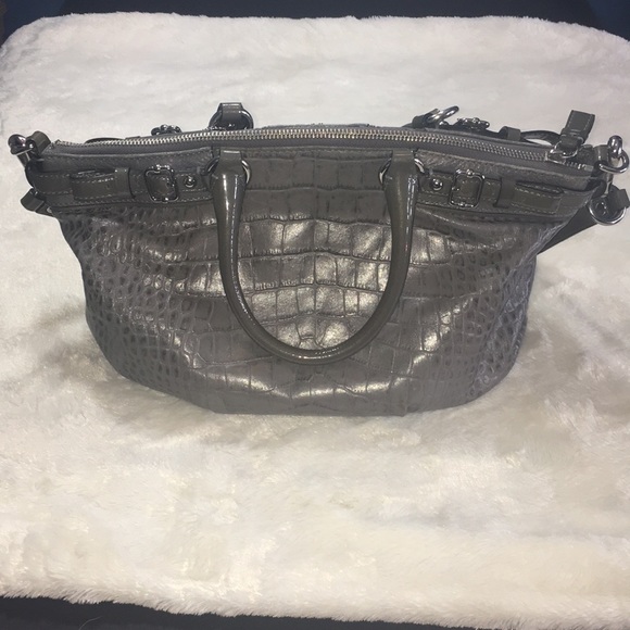 COACH HANDBAG MADISON EMBOSSED CROC SOPHIA SATCHEL - Picture 2 of 4
